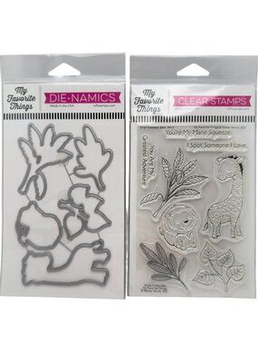 My Favorite Things Sweetest Safari 2 Clear Stamps Die-namics Cutting Dies NEW